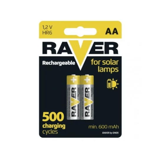 Akumulator Ni-MH R6 / AA 600mAh RAVER SOLAR /blist -zdjęcie numer 2
