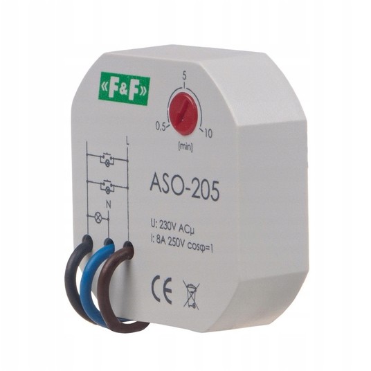 Automat schodowy do puszki fi60 10A 0,5-10min 230V -zdjęcie numer 2