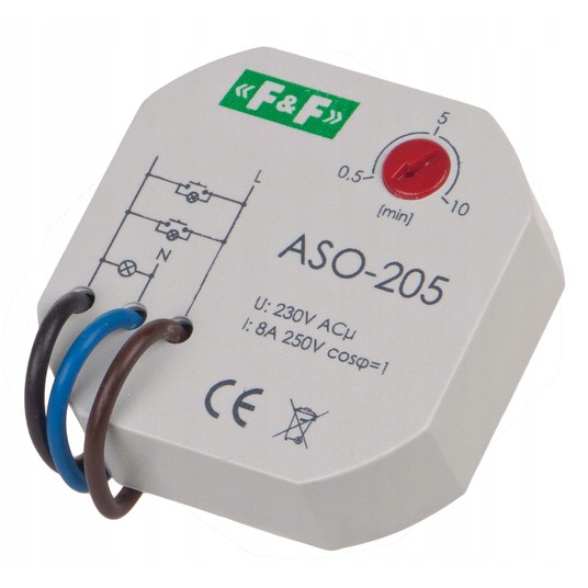 Automat schodowy do puszki fi60 10A 0,5-10min 230V -zdjęcie numer 1