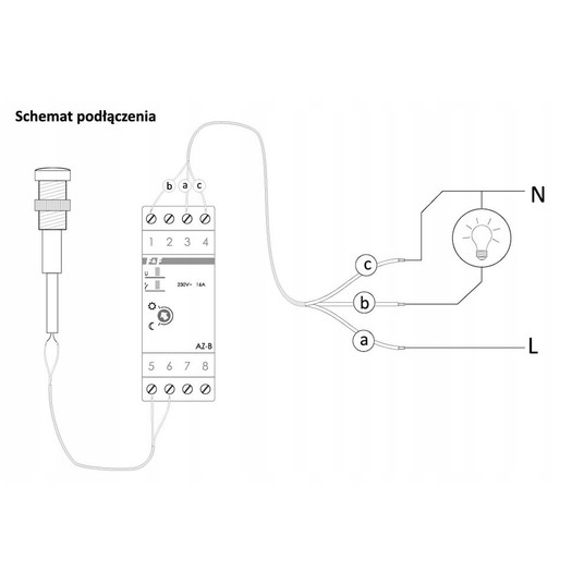 Automat zmierzchowy 16A 230V 2-1000lx DIN AZ-B -zdjęcie numer 7