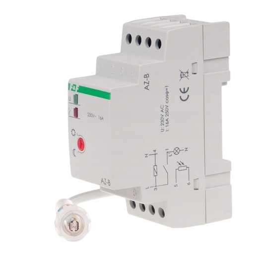Automat zmierzchowy 16A 230V 2-1000lx DIN AZ-B -zdjęcie numer 4