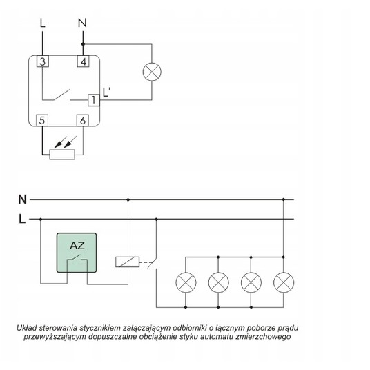 Automat zmierzchowy 16A 230V 2-1000lx DIN AZ-B -zdjęcie numer 8