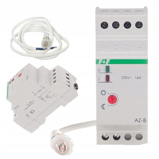 Automat zmierzchowy 16A 230V 2-1000lx DIN AZ-B -zdjęcie numer 1