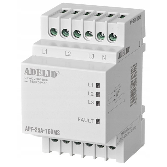Automatyczny przełącznik faz 230V 25A 150ms ADELID -zdjęcie numer 4