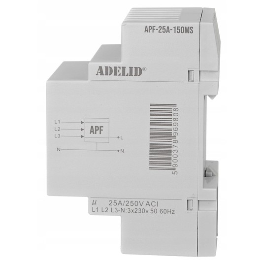 Automatyczny przełącznik faz 230V 25A 150ms ADELID -zdjęcie numer 5