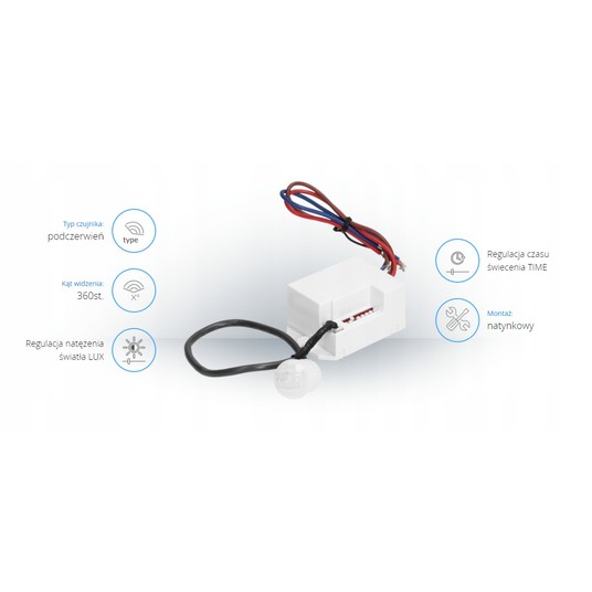 Czujnik ruchu 800W 360 stopni z zewnętrznym sensor -zdjęcie numer 10