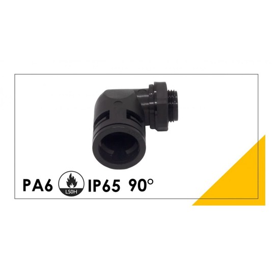 Dławik do peszla 90 ANA-QUICK M20x1,5-NW17 - BLACK -zdjęcie numer 1