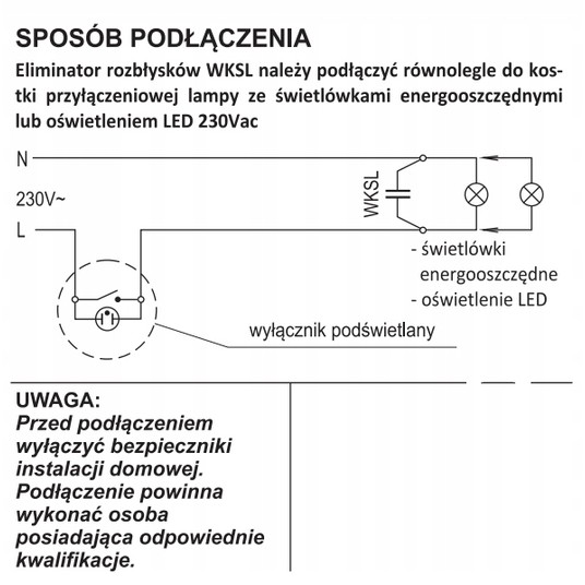 Eliminator /kondensator/ rozbłysków żarówek energo -zdjęcie numer 2
