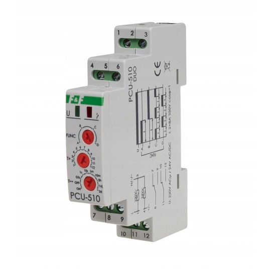 F&F Przekaźnik czasowy uniwersalny PCU-510 DUO -zdjęcie numer 2