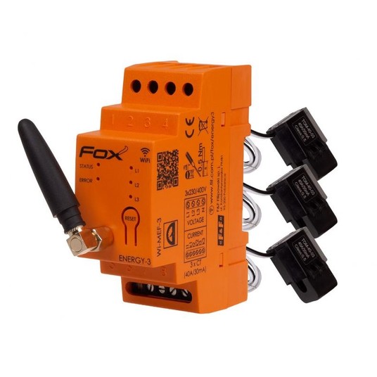 FOX Monitor energii trójfazowy Wi-MEF-3 WiFi Energ -zdjęcie numer 4