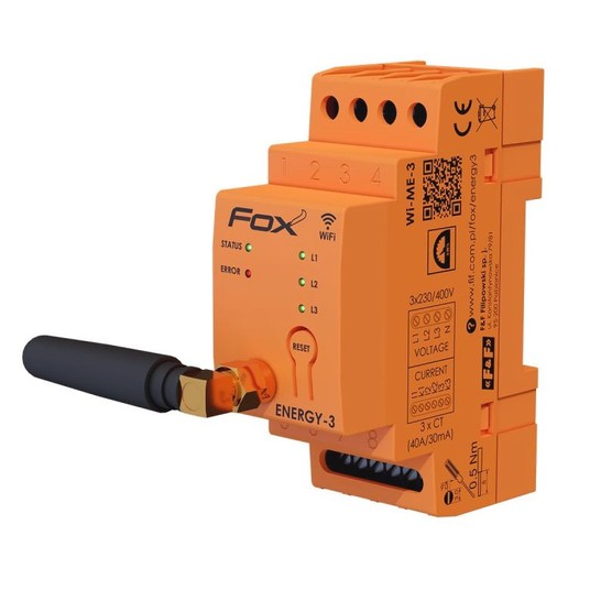 FOX Monitor energii trójfazowy Wi-MEF-3 WiFi Energ -zdjęcie numer 3