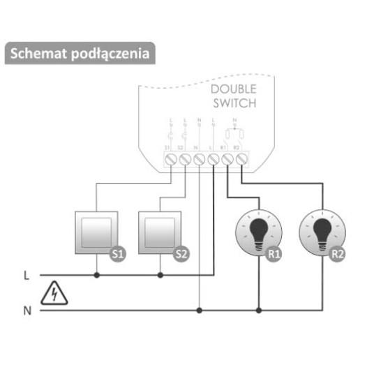 FOX Podwójny przekaźnik Wi-Fi Double Switch Wi-R2S -zdjęcie numer 9