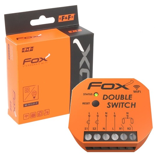 FOX Podwójny przekaźnik Wi-Fi Double Switch Wi-R2S -zdjęcie numer 1