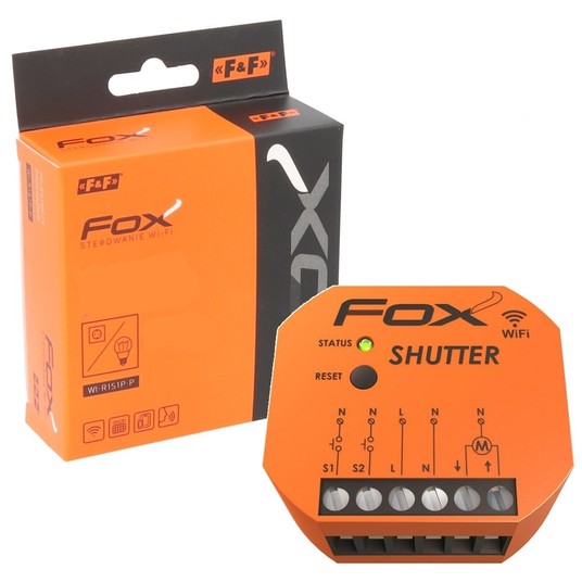 FOX Sterownik rolet Wi-Fi 230V Shutter Wi-STR1S2-P -zdjęcie numer 1
