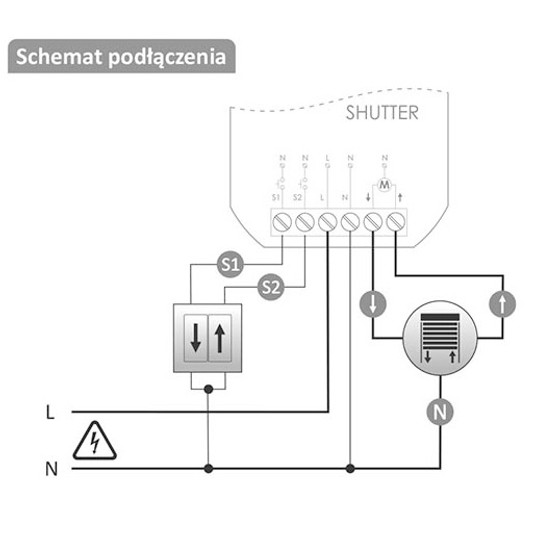 FOX Sterownik rolet Wi-Fi 230V Shutter Wi-STR1S2-P -zdjęcie numer 9