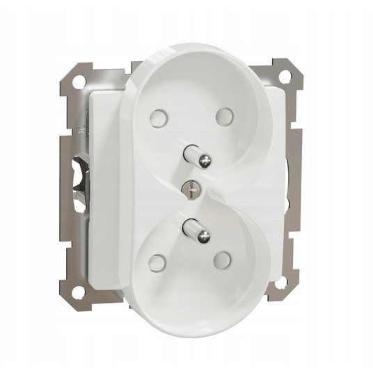 Gniazdo 2x2P+PE z przesł. do systemu ramkowego -zdjęcie numer 7