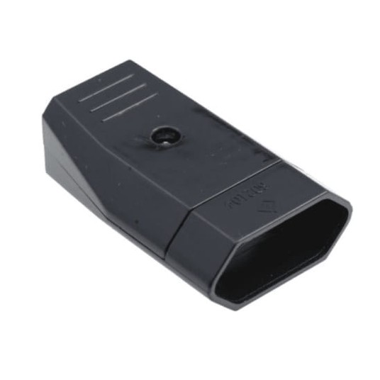 Gniazdo płaskie b/u Euro 10A/250V czarne D.3109C -zdjęcie numer 1