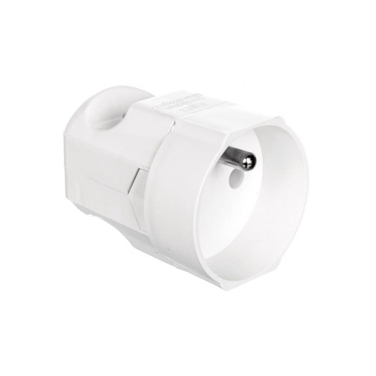 Gniazdo przenośne 10A 2P+Z 250V białe GN-170 -zdjęcie numer 1