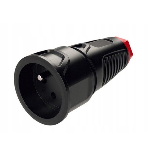 Gniazdo przenośne gumowe 16A 2P+Z 230V IP20 TAURUS -zdjęcie numer 1