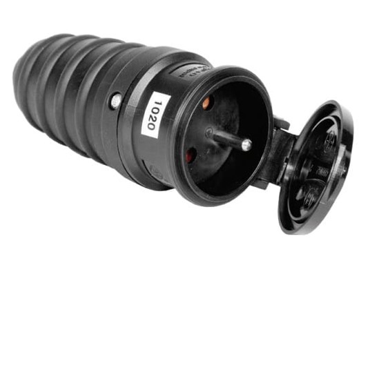 Gniazdo przenośne gumowe z/u 16A 250V IP44 D.3157 -zdjęcie numer 1