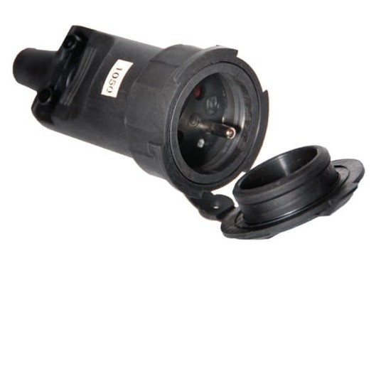 Gniazdo przenośne gumowe z/u 16A 250V IP65 D.3149 -zdjęcie numer 1