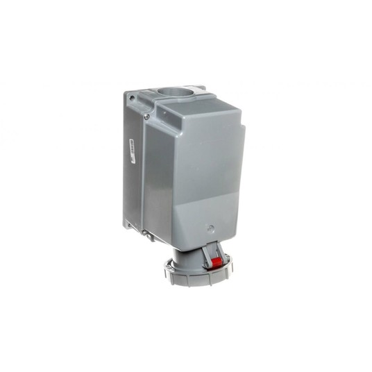 Gniazdo stałe 125A 5P 400V czerwone IP67 z dławiki -zdjęcie numer 1