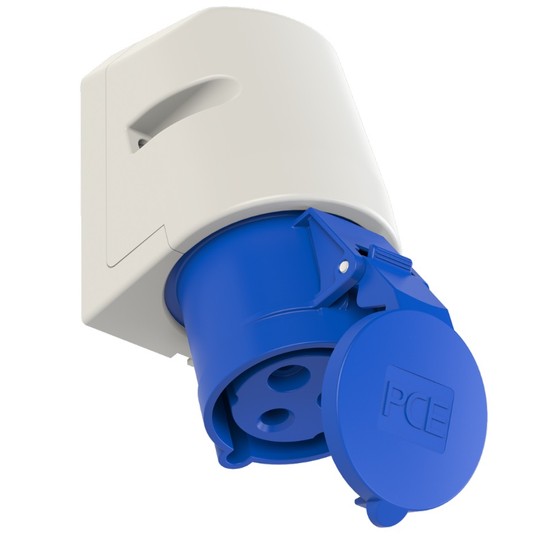 Gniazdo stałe 32A 3P 230V niebieskie IP44 123-6 -zdjęcie numer 1
