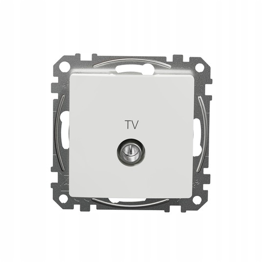 Gniazdo TV końcowe (4dB), białe, Sedna Design -zdjęcie numer 1