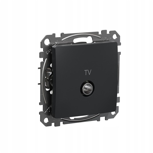 Gniazdo TV końcowe (4dB), czarny antracyt, Sedna -zdjęcie numer 2
