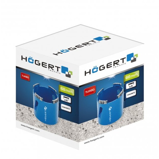 HOGERT Otwornica diamentowa 68MM segmentowa turbo -zdjęcie numer 3