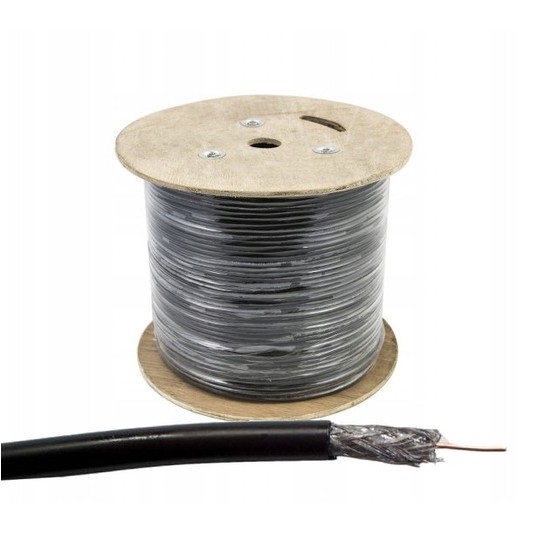 Kabel koncentryczny F690BV + żel Cu czarny -zdjęcie numer 1