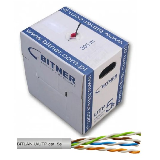 Kabel teleinformatyczny U/UTP 4x2x24 5e /305m./ -zdjęcie numer 1