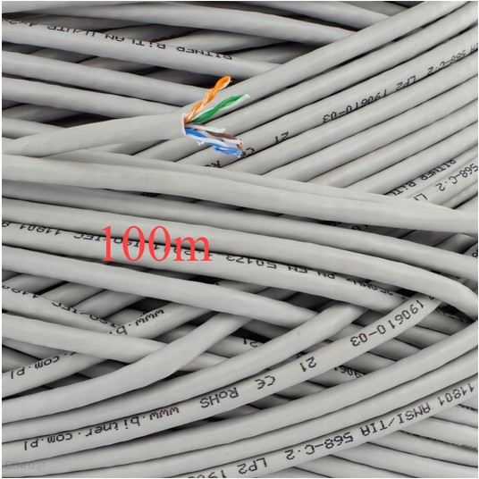 Kabel teleinformatyczny U/UTP kat.6 4x2x0,5 /100m/ -zdjęcie numer 1