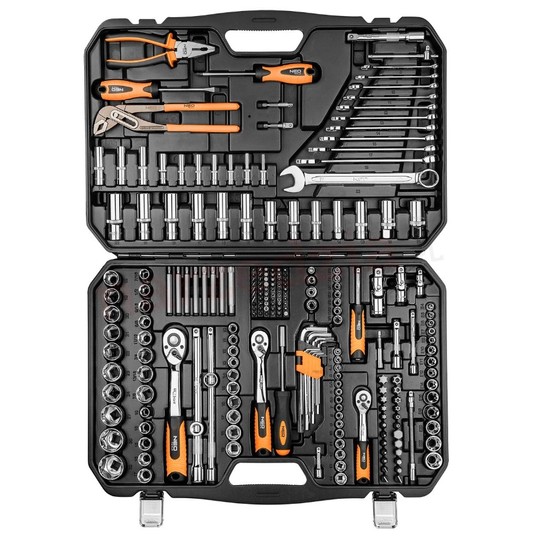 Klucze nasadowe 1/2", 3/8", 1/4" zestaw 233 szt. 0 -zdjęcie numer 1
