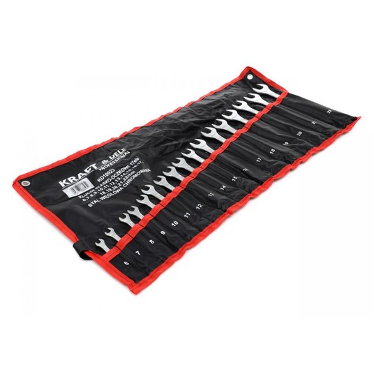 Klucze płasko-oczkowe 17 elementów 6-22mm KD10923 -zdjęcie numer 5