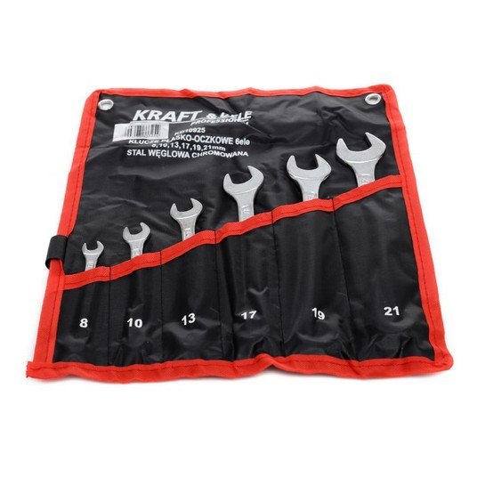 Klucze płasko-oczkowe 6 elementów 8-21mm KD10925 -zdjęcie numer 2