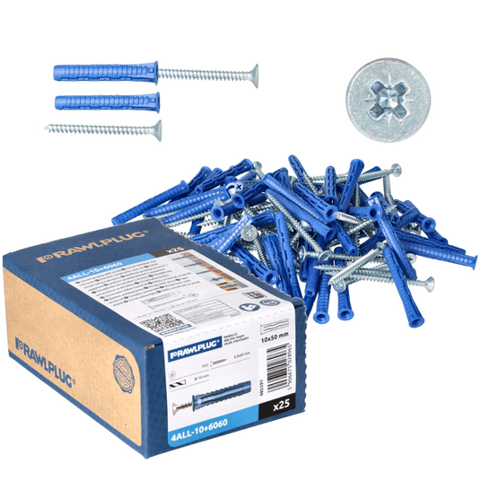 Kołek uniwersalny 4ALL 10mm z wkrętem 6x60mm /25sz -zdjęcie numer 7