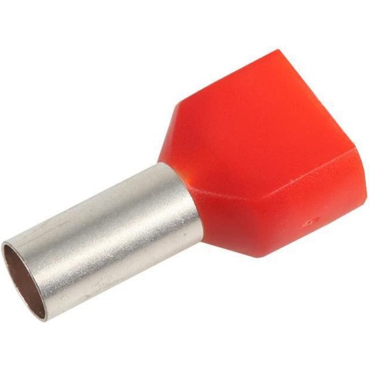Końcówka tulejk. izol. 2x1/8 podw. czerw. /100szt. -zdjęcie numer 2