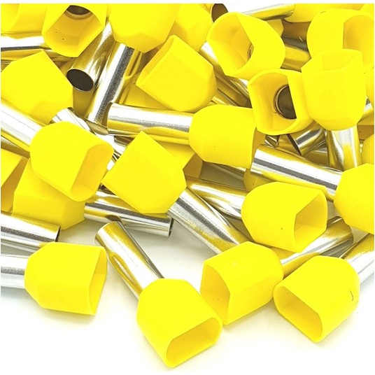 Końcówka tulejk. izol. 2x6/14 podw. żółta /100szt. -zdjęcie numer 5