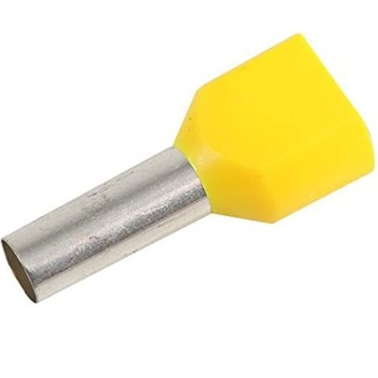 Końcówka tulejk. izol. 2x6/14 podw. żółta /100szt. -zdjęcie numer 2