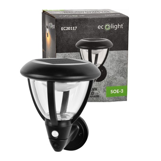 Lampa solarna kinkiet LED SOE-3 z czujnikiem ruchu -zdjęcie numer 1