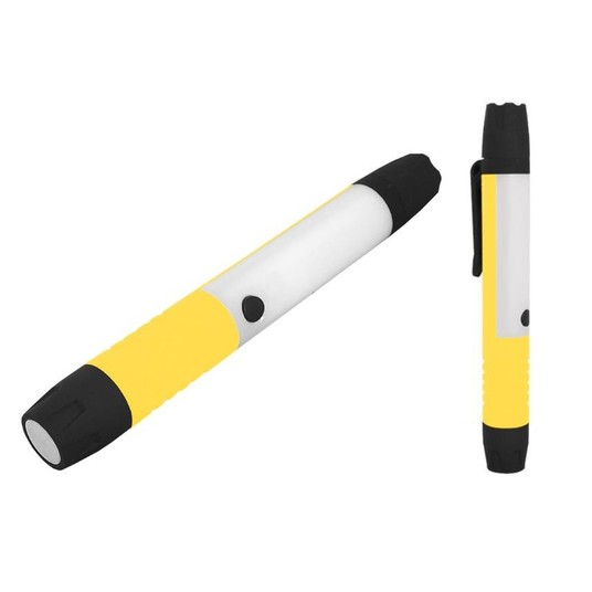 Lampa warsztatowa TS-1835 3W COB+1 LED 3xAAA żółta -zdjęcie numer 1