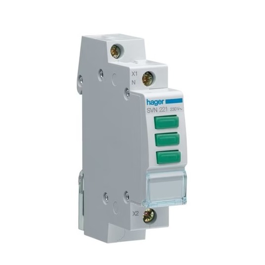 Lampka modułowa 3-fazowa zielona 230-400V AC SVN22 -zdjęcie numer 2