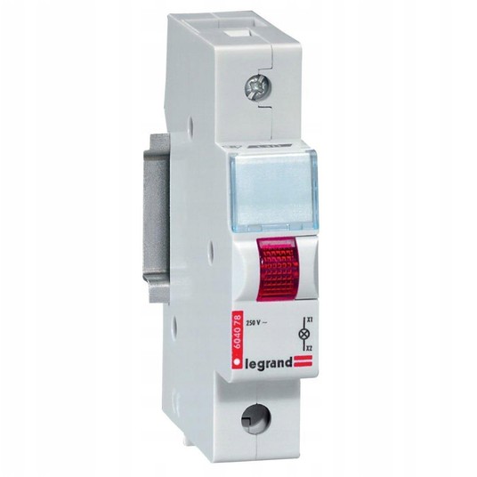 Lampka modułowa czerwona 230-250V AC L311 604078 -zdjęcie numer 1