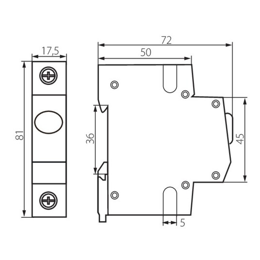 Lampka modułowa LED czerwona KLI-R 230V AC 23320 -zdjęcie numer 3