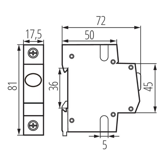 Lampka modułowa LED żółta KLI-Y 230V AC 23322 -zdjęcie numer 3