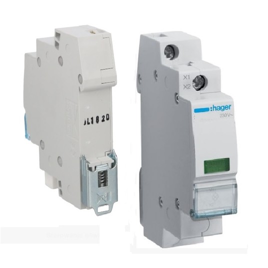Lampka modułowa zielona 230V AC SVN121 -zdjęcie numer 1