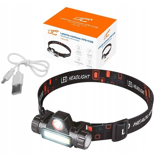 LATARKA CZOŁOWA LTC ALU LED SMD 60LM + COB 120LM -zdjęcie numer 1
