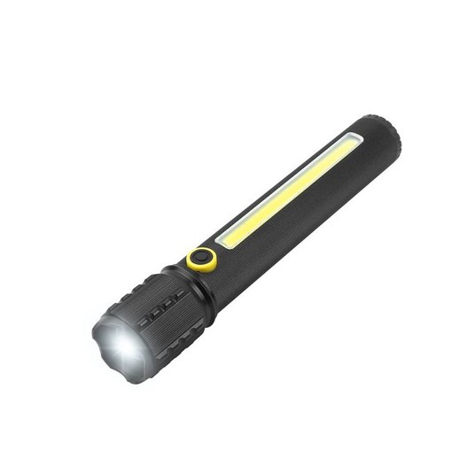 LATARKA RĘCZNA 1-LED+COB ZOOM Z AKUMULATOREM I KAB -zdjęcie numer 2