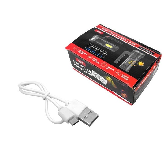 LATARKA RĘCZNA SZPERACZ LED + COB + SOLAR AKUMULAT -zdjęcie numer 4